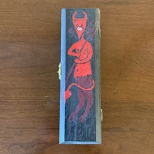 Punch Rare Corojo Single CigarCustom Wooden Box With Red Devil Satanic Motif