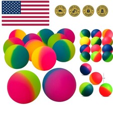 Jumbo Super Bouncy Balls - 2.35 Inch 60mm Balls for Kids in Bright Assorted M...