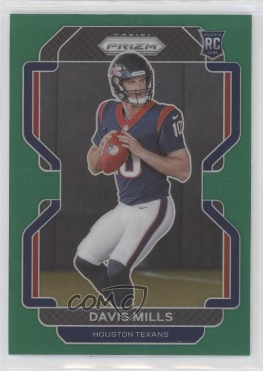 2021 Panini Prizm Rookie Green Prizm Davis Mills #352 Rookie RC z6b