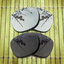 Black Silver Replacement Lens for-Oakley Beckon Polarized