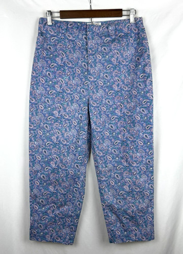 Vintage 90s Cherokee Paisley High Rise Capri Pants Fits Modern 6 Tagged Size 14