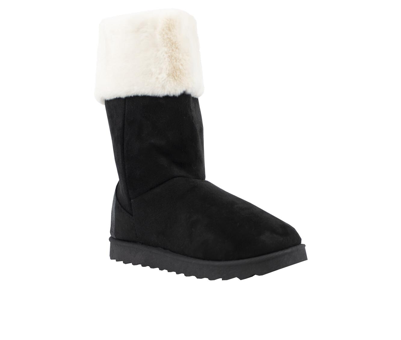 Mudd Women's Faux Fur Cozy Boot 6 in Black | Small