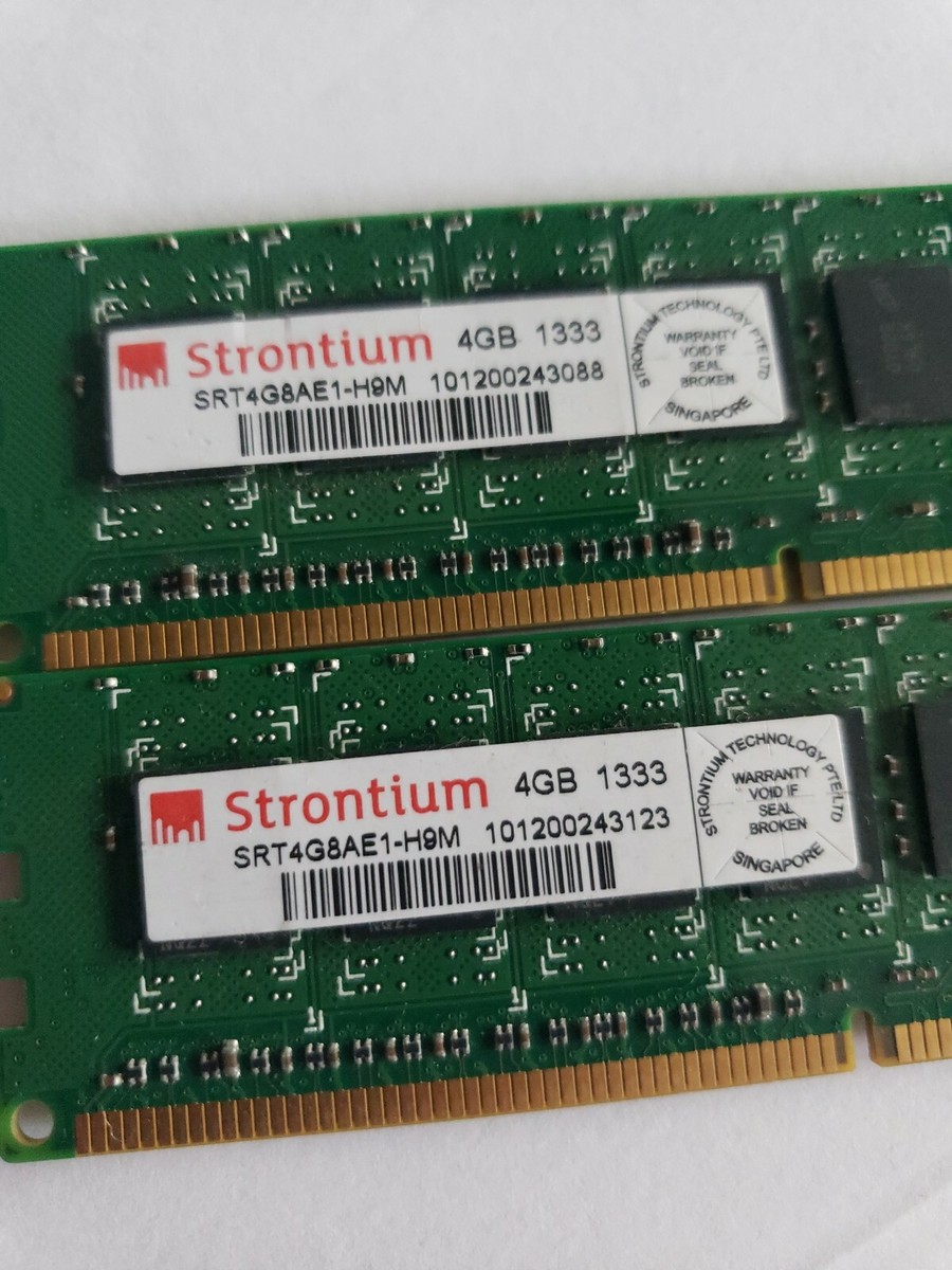 4gb 1333 Strontium Ram Ddr3 4gb SRT4G8AE1-H9M Strontium 4GB X2 PC3