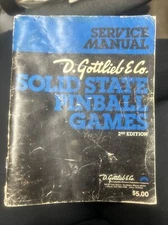 Gottlieb SOLID STATE PINBALL GAMES 2ND EDITION Manual for SYSTEM ONE games- Orig