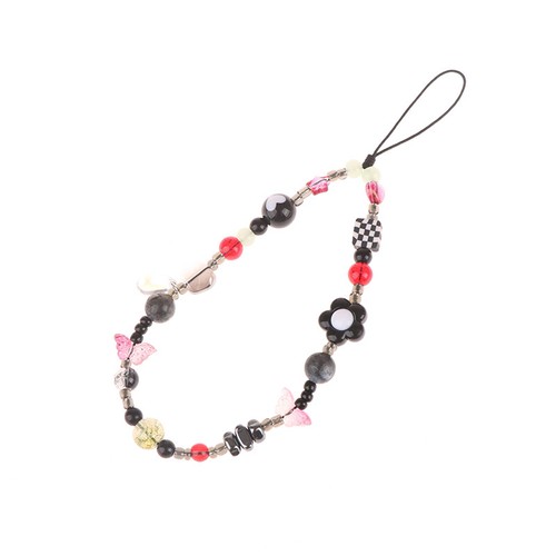Butterfly Flowers Mobile Phone Chain Mosaic Block Keychain Camera Chain Pendant - Zdjęcie 2 z 11