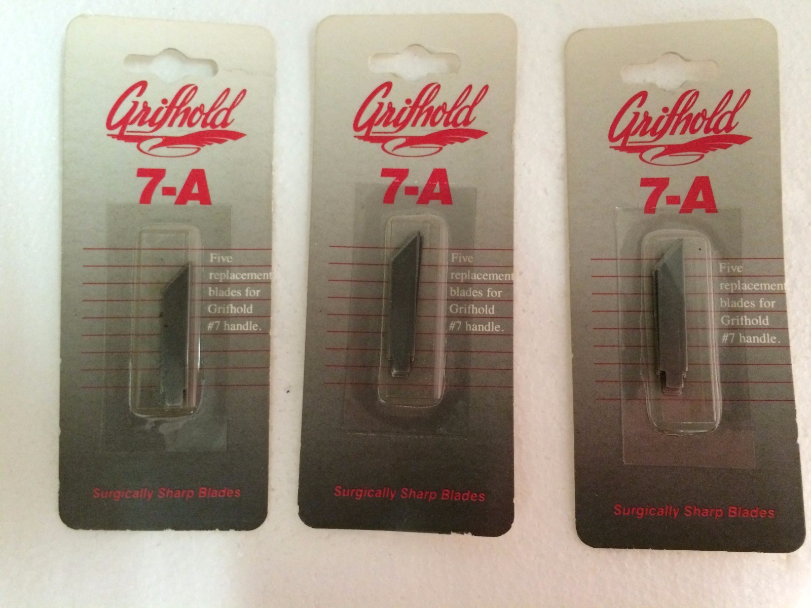 GRIFHOLD 7A REPLACEMENT BLADES FOR GRIFHOLD 7 HANDLE SET OF 3