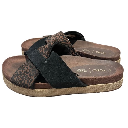 Toms Paloma Damen-Sandalen 9 schwarz Tiermotiv Freizeit Sommer Slipper - Bild 5 von 13