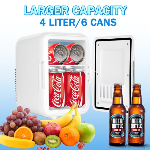 4/10L Mini Fridge Portable Table Top Electric Cooler Warmer Ice Box Car Home - Picture 12 of 19