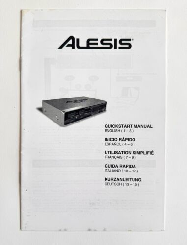 Alesis Trigger iO MIDI USB Interface Owner's Manual Reference Quick Start - Picture 4 of 4