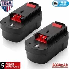 2Packs 18V HPB18-OPE  18VOLT 3.0AH NI-CD ReplacementBATTERY FOR BLACK AND DECKER