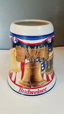 Vintage 1997 Ceramarte Anheuser-Busch Budweiser "Let Freedom Ring" Beer Stein