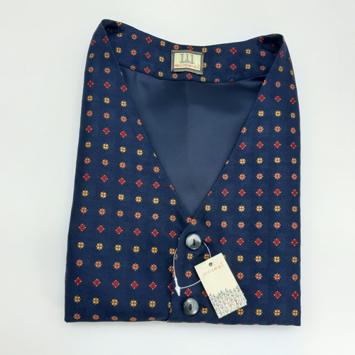 Gilet Uomo in Seta con Miniature Floreali Blu 410402 Prochownick - Imagen 5 de 9
