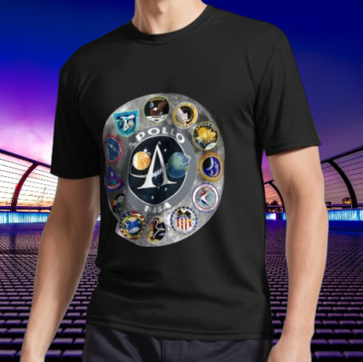 New Shirt Apollo Mission Logo T-Shirt Funny American Usa Unisex Size S-5XL