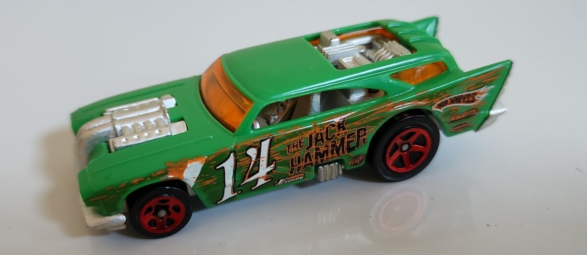 2004 Hot Wheels Jack Hammer, Acceleracers, Realm Series, Green
