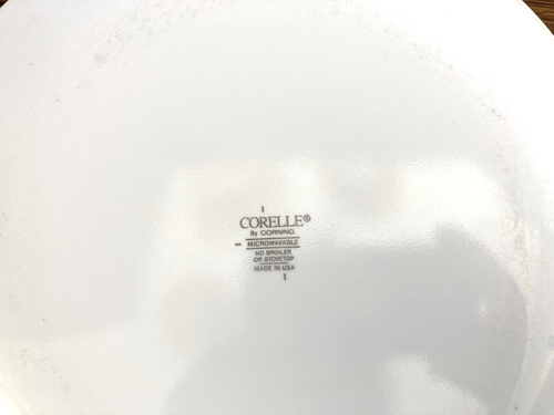 3 VTG Corelle by Corning Blue Hearts Sponge Country 10-1/4" Dinner Plates EUC - Picture 4 of 4