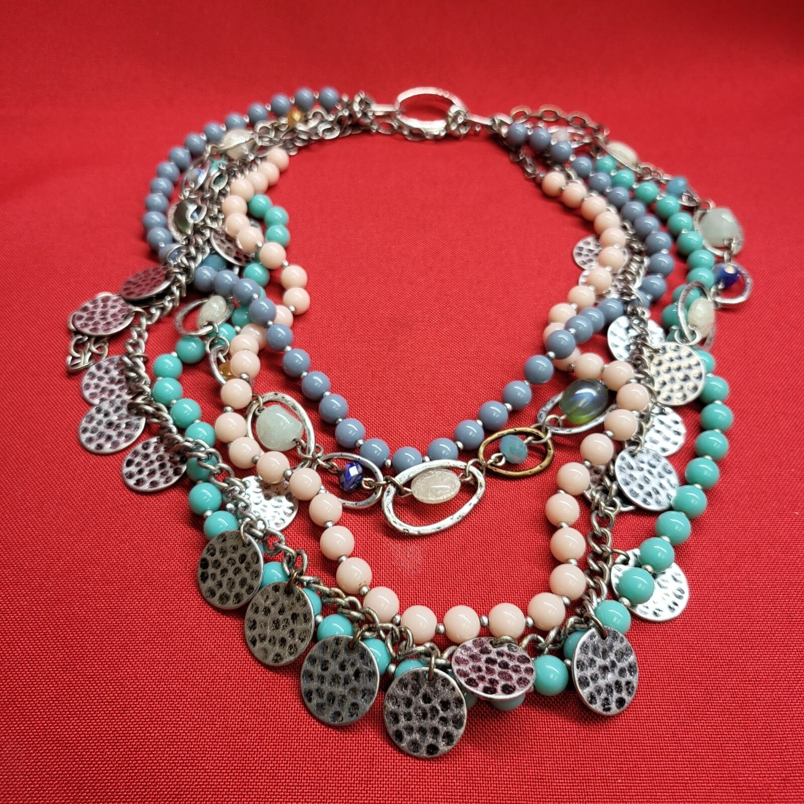 Falari Birthstone Bracelet Multi-Color Charm Beads Silvertone