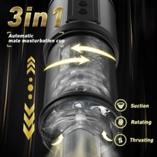 Automatic HandsFree Male Masturbaters Telescopic Cup Stroker Lubricants For Men