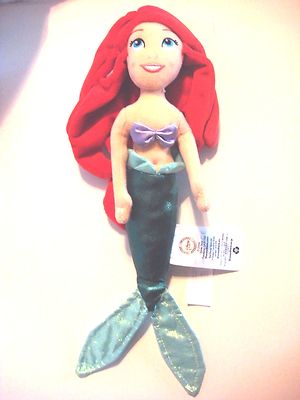 Disney Store Ariel Little Mermaid Plush Doll Toy 12