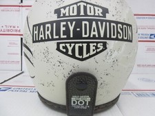 Casco moto Harley Davidson XS bianco con nero 53-54 cm