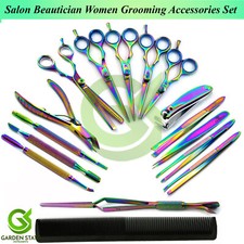 Professional Haircutting Scissors Eyebrow Tweezer Cuticle Nipper Acrylic Pincher