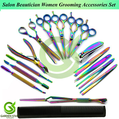 Professional Haircutting Scissors Eyebrow Tweezer Cuticle Nipper Acrylic Pincher