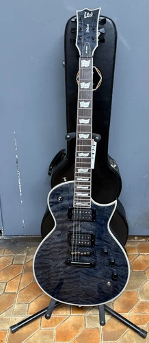 ESP LTD EC-1000 Deluxe Electric Guitar - See Thru Black w/ Hard Case - Korea
