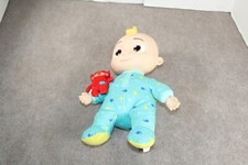 JJ Cocomelon Doll Bedtime Musical/Talking Plush Toy with Red Teddy Bear 12.5"