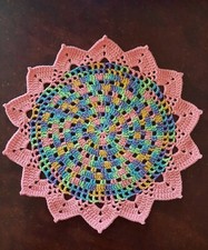 Handmade Crochet Multicolor Napkin Table Napkin Hot Stand