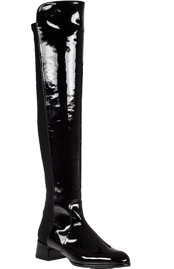 Stuart Weitzman Patent Leather Upper Material Boots for Women