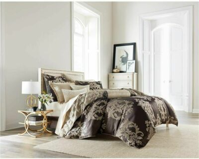 Hotel Collection Classic Flourish Damask Jacquard Full/Queen Duvet Cover $335