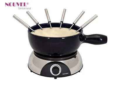 Elektro Käsefondue-Set 6 Pers. Nouvel Swiss Night Black Edition