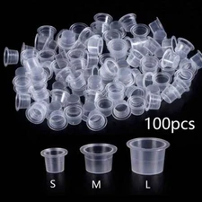 100pc Microblading Tattoo Ink Cups Permanent Makeup Pigment Holder Containers