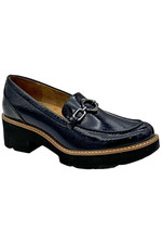 Naturalizer Women's Cabaret Slip On Loafer Navy Patent