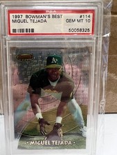 1997 Bowman's Best Miguel Tejada #114 PSA 10 Oakland Athletics