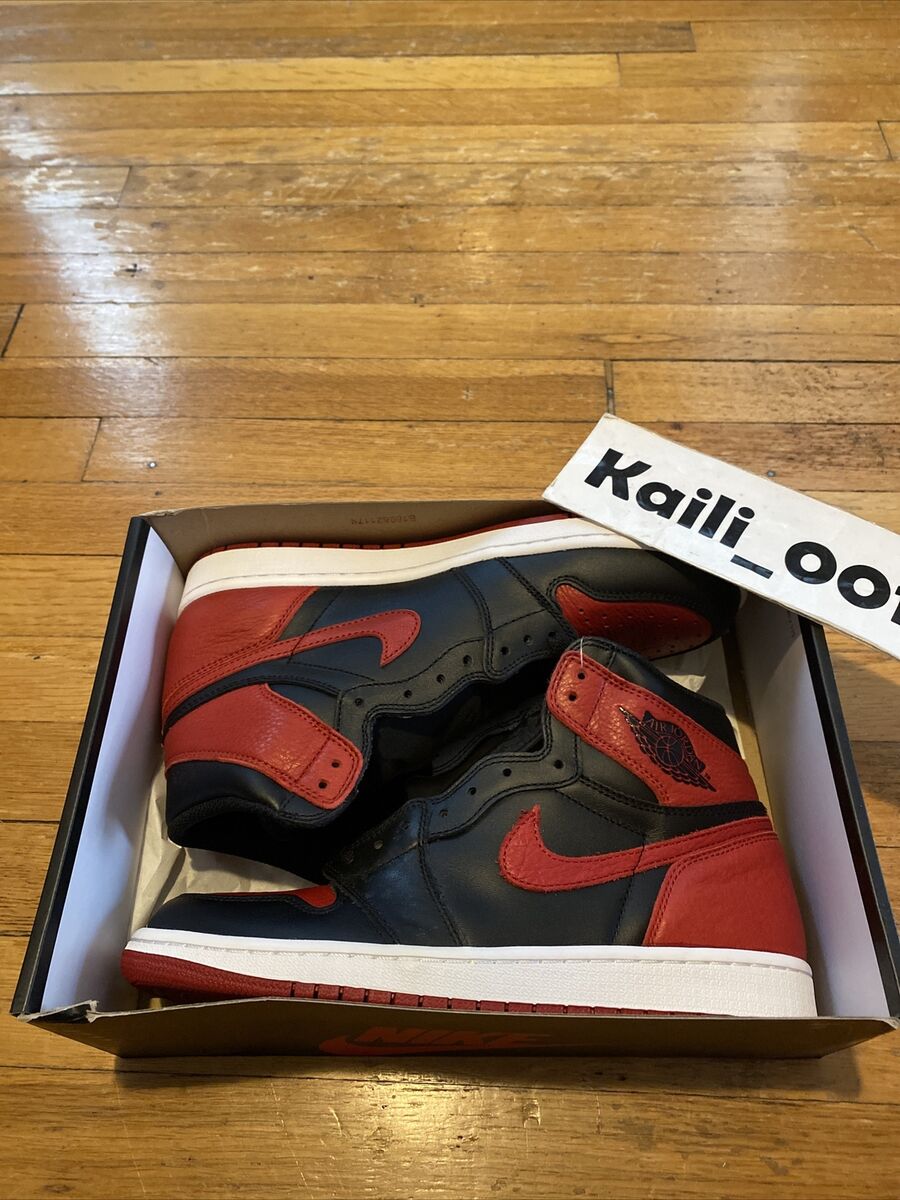 Nike Air Jordan 1 Retro High OG Banned 555088-001 Bred 2016 Nike Air Jordan 1 Retro High OG Banned 555088-001 Bred 2016