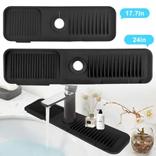 Silicone Faucet Mat For Kitchen Bathroom Sink Splash Guard Slip Drain Pad 18/24"