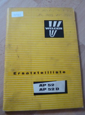 Welger Baler AP52 + AP52D Parts List