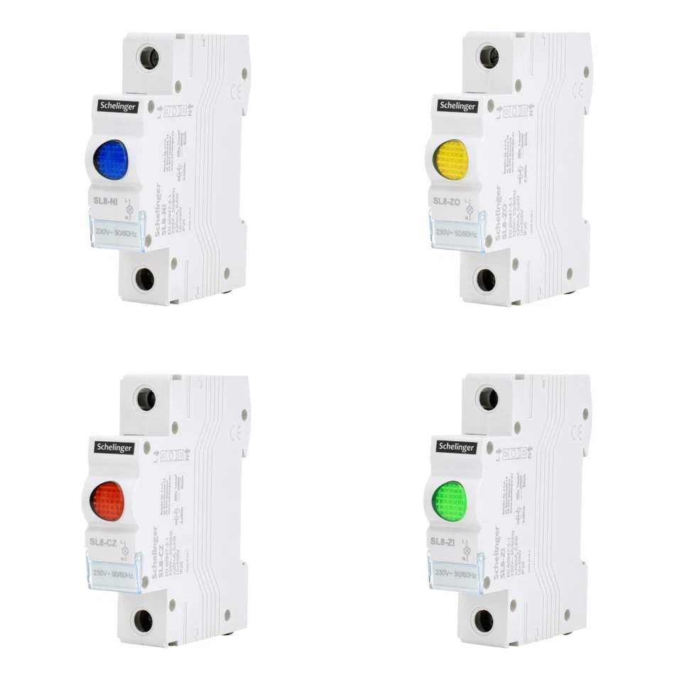 BEMKO Leuchtmelder Phasenprüfer Kontrolllampe 1-Phase Rot Gelb Blau Grün