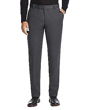 PT Torino Techno Washable Wool Superslim Fit Grey Flat Front