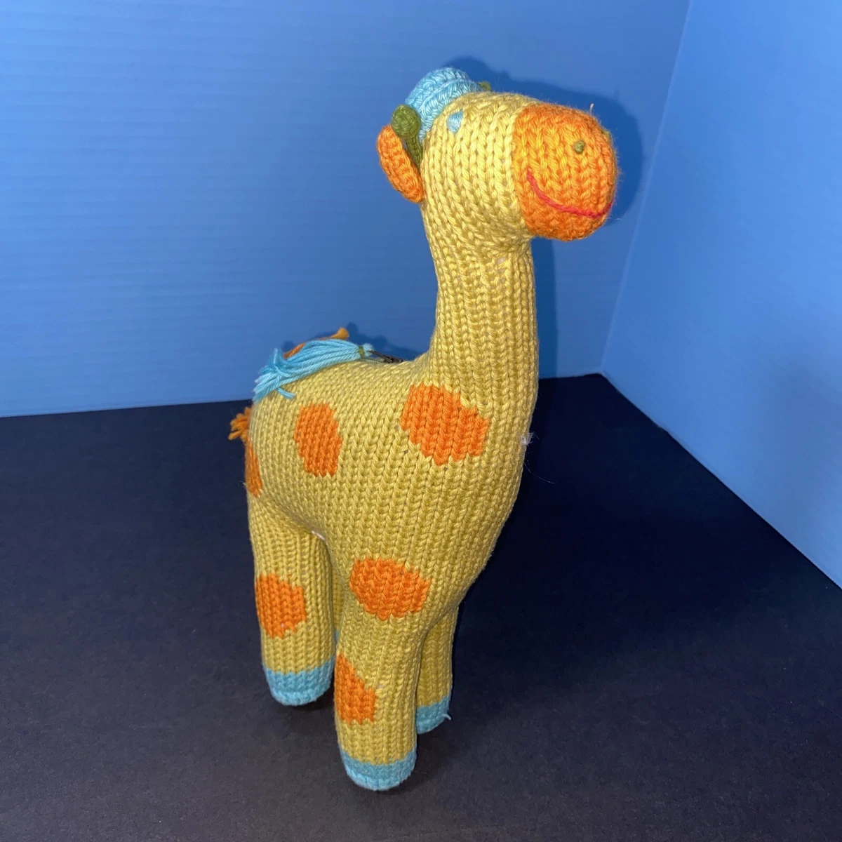Blabla Stuffed Animal Giraffe Plush Wallet Zipper Lovey Hand Knit