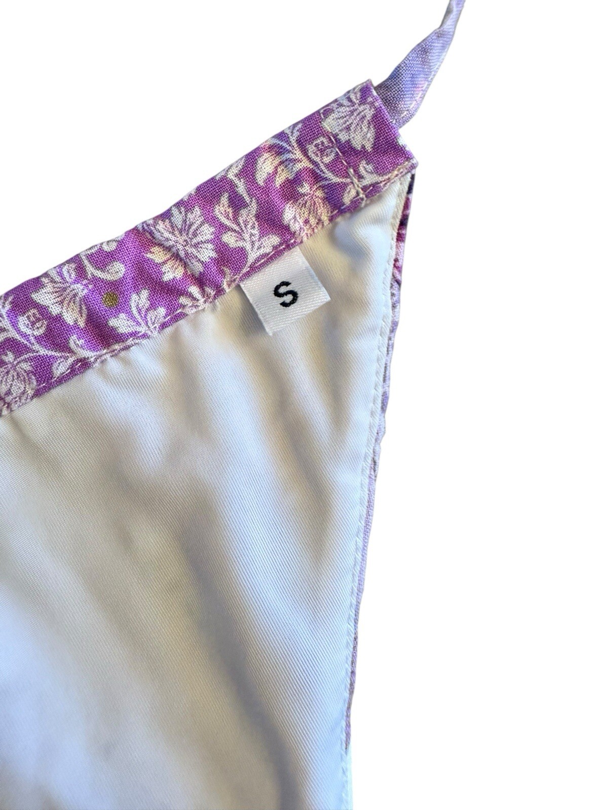 Aaron Asunsolo Purple Multi Patchwork String Biki… - image 10