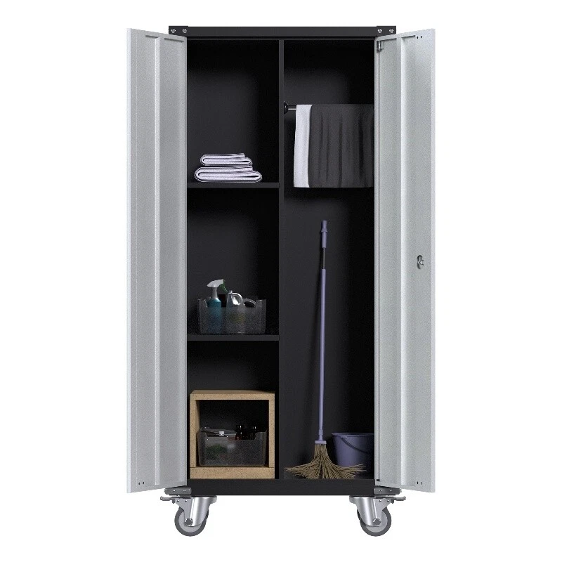 Metal online broom cupboard