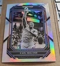 Karl Malone Louisiana Tech 2023 Panini Prizm Draft Picks Silver Refractor 