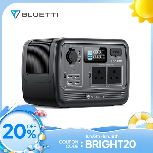 BLUETTI PS54 700W Portable Power Station 537Wh LiFePO4 Solar Generator Road Trip