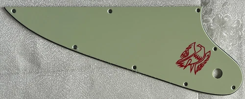 Custom For Gibson Firebird Red "Logo" Style Guitar Pickguard 3-Ply Vintage Green