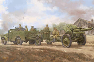 Hobby Boss 1/35 Hobby Boss M3A1 Late Version Tow 122mm Howitzer M-30