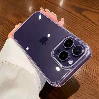 For iPhone 15 14 13 12 11 Pro Max XR 8 Crystal Clear Ultra thin Hard Case Cover