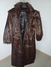 Damen Nutria Pelzmantel - Gr. 38 - Dunkelbraun - Neuwertig Originalpelz Vintage