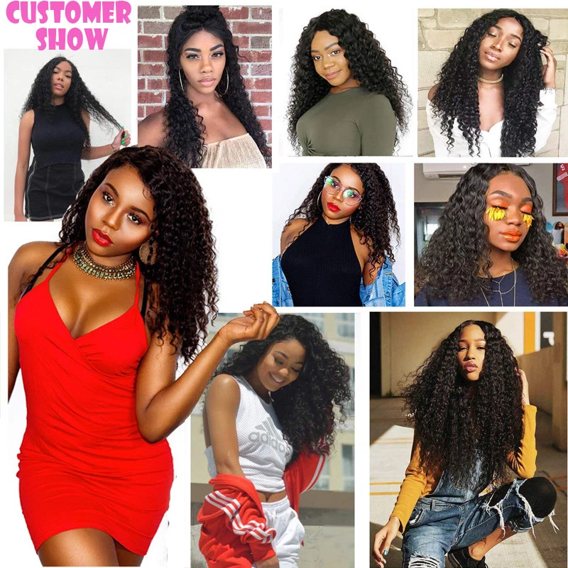 Kinky Curly Weaving Weft Brazilian Virgin Human Hair Extensions 3Bundles THICK H - Image 2 of 4