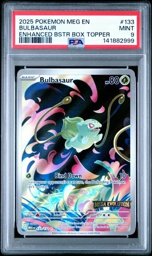 Bulbasaur 133 Stamped Promo Pokemon Mega Evolution Box Topper PSA 9 MINT!